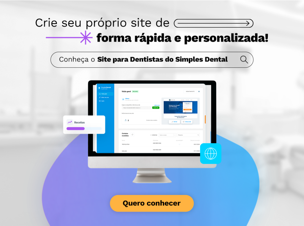 Crie seu próprio site de forma rápida e personalizada!
Conheça o Site para Dentistas do Simples Dental
